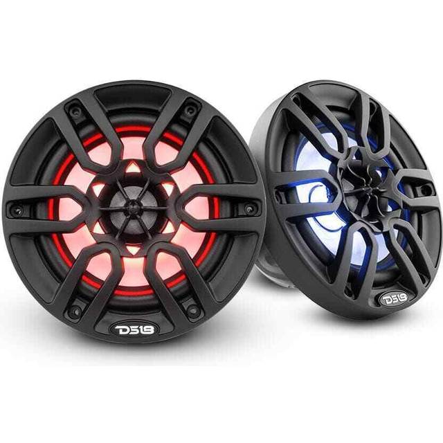 DS18 NXL-6, svart 6.5 tums marinhögtalare med LED, par
