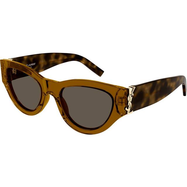 Saint Laurent SL M94/F Asian Fit 008 Women&#39;s Sunglasses Brown Size 53 (53)