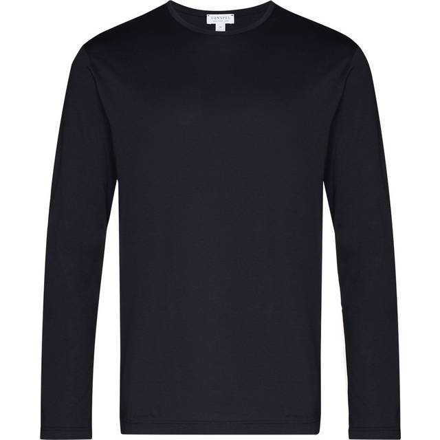 Sunspel - long-sleeve T-shirt - men - Cotton - M - Blue