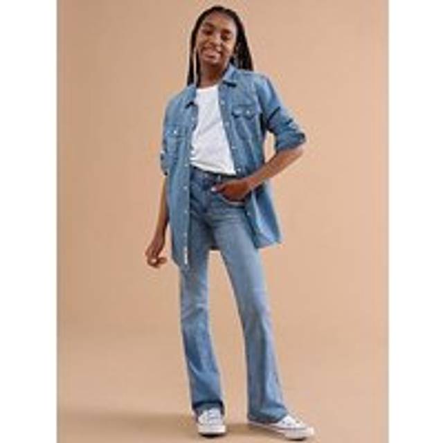 Levi's Girls 726 High Rise Flare Jeans - Light Blue, Blue, Size Age: 4 Years - age: 4 YEARS