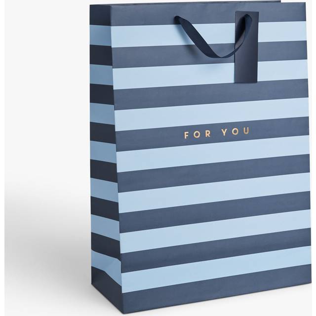 John Lewis Stripe/Spot Gift Bag, Blue