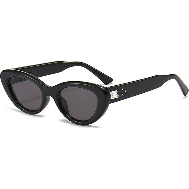 (StyleA) Cat Eye Retro Sunglasses Women Highend Dopamine Color System Small Face Frame