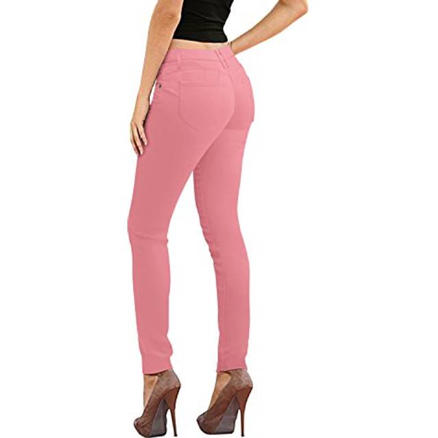Women's Pink Butt Lift Stretch Denim Jeans P37366SK Dusty Rose 9
