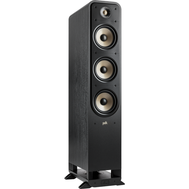 Polk Signature Elite ES60 Tower Högtalare – Hi-Res ljudcertifierad, Dolby Atmos & DTS: X-kompatibel, 1 tum Tweeter & Tre 6,5 tums woofers, Power Port-teknik för enkel bas, elegant vittvättad