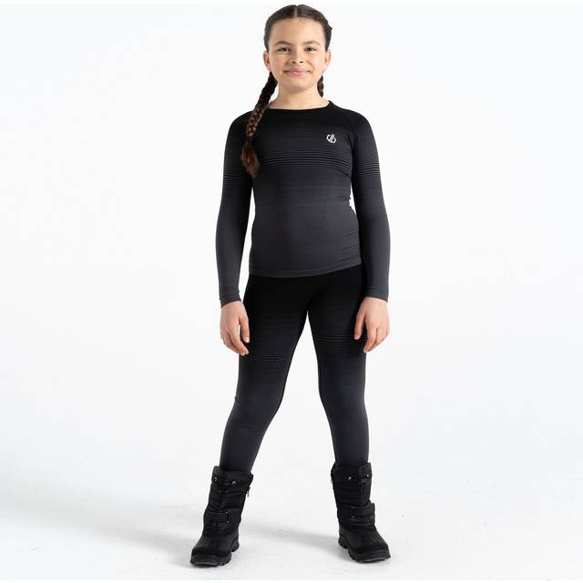 Dare 2b Kids Lightweight In The Zone III Baselayer Set Black, Size: L