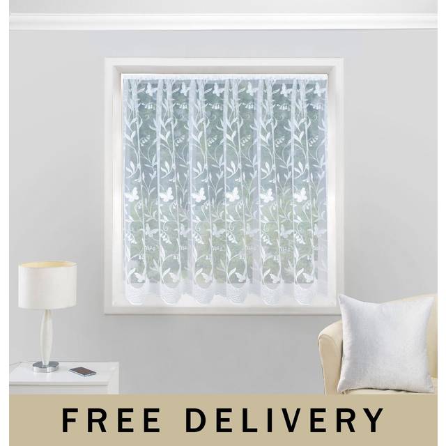 Very Home Hawaii Net Curtain - White - W200xD91cm(W78xD36inches)