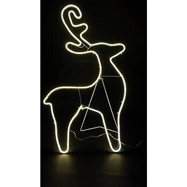(Warm White, Reindeer) Neon Effect Rope Light Silhouette LED Wall Christmas Decorations