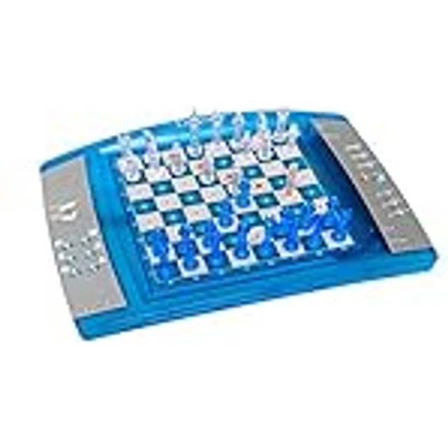 Lexibook, ChessLight, Elektroniczna gra w szachy z dotykową, czułą klawiaturą, efektami świetlnymi i dźwiękowymi, 32 elementy, 64 poziomy trudności, bateria, niebieski/szary, LCG3000