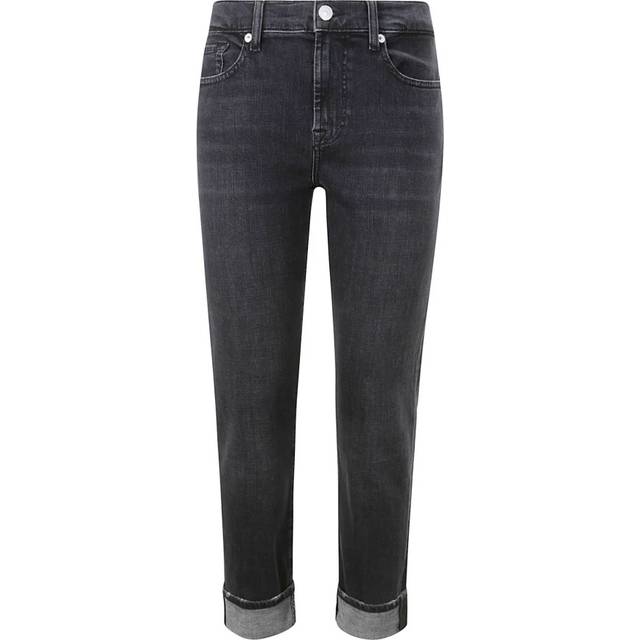 7 For All Mankind - Relaxed Skinny Slim Illusion Space - Boyfriend Jeans - black