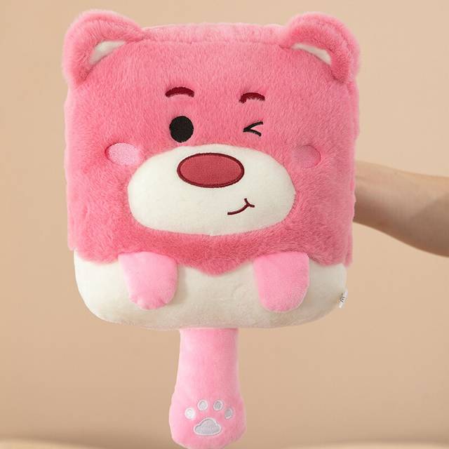 (Pink, 40cm/15.75in) Mr Lotso Q Ice Cream Plush Toy Pillow Pp Cotton Filling Children Birthday Gifts