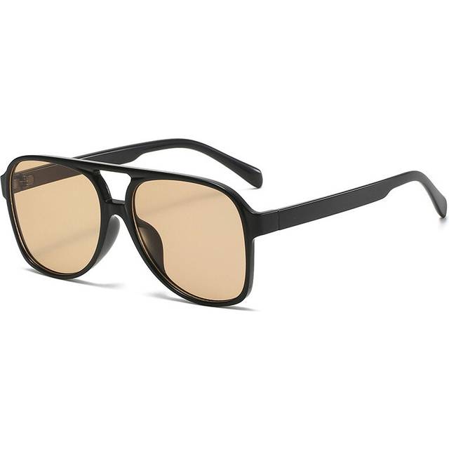 (Light Brown, Other) Vintage Oversized Sunglasses Woman Brand Big Frame Sun Glasses Female