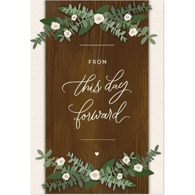 Hallmark Signature Wedding Card (From This Day Forward) Rustic Flowers