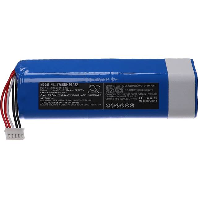Vhbw - Replacement Battery compatible with Ecovacs DBX11-11/21, DJ65, DLX11-21/61, DX33, DX53 Vacuum Cleaner Home Cleaner (5200 mAh, 14.4 v, Li-ion)