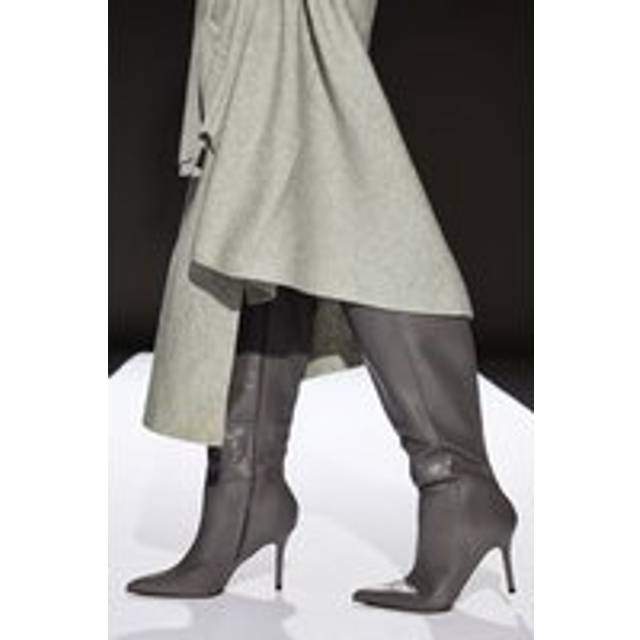 Womens Runway 1.8.1.8 Stiletto Knee Boots - Grey - 6