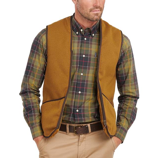 Barbour Mens Warm Pile Waistcoat Zip-In Liner - Brown - Size 44 (Chest)