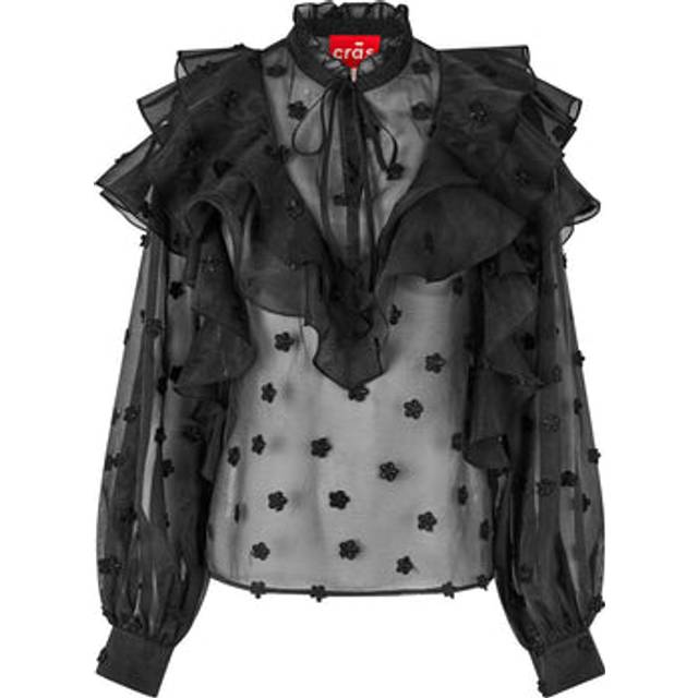 Crãs, Blusar & Skjortor , Dam, XS, Polyester, Blommig Ruffle Blus