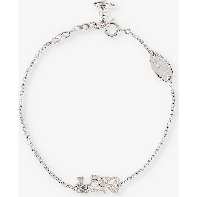 Vivienne Westwood Jewellery Womens Platinum / White Cz Erica Orb-embellished 925 Sterling Silver and Cubic Zirconia Bracelet