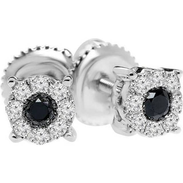 Majesty Diamonds MDR170094 0.25 CTW Round Diamond Halo Stud Earrings in 14K