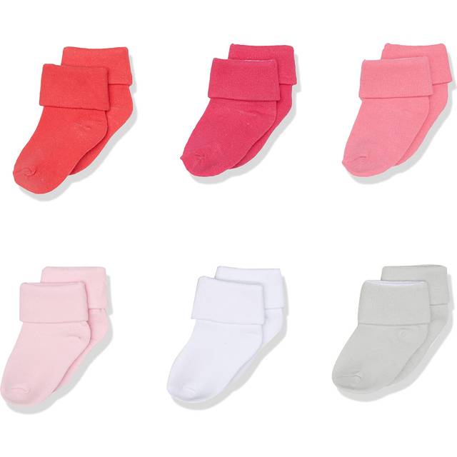 Luvable Friends Unisex Baby Newborn and Baby Socks Set  Coral Pink  0-