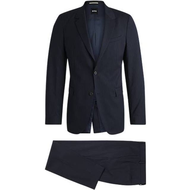 Slim-fit suit in pinstripe virgin wool