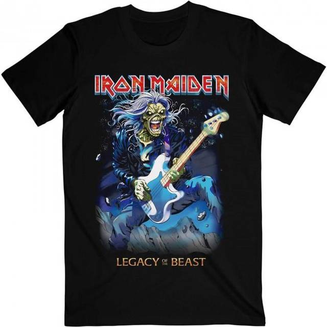 Iron Maiden Unisex Vuxen Eddie på T-shirt för bas M svart
