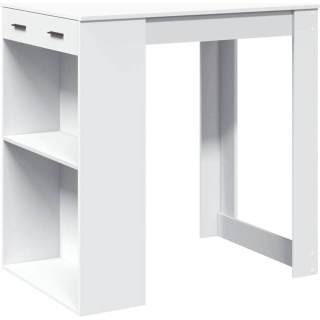 vidaXL Bar Table White 102x70x103.5 cm Engineered Wood