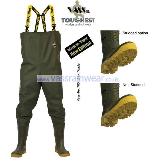 (UK 11) Vass Tex Evo Edition 700 Nova Studded Chest Waders