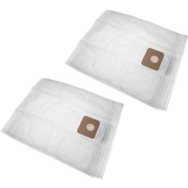 vhbw 10 microfleece Dust Bags compatible with Nilfisk Multi II 30 T Inox VSC Vacuum Cleaner, 54,15cm x 49.5cm, White