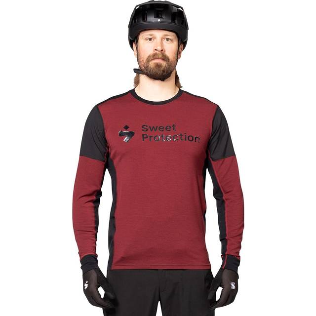 Sweet Protection Hunter Merino Hybrid L/S Jersey Cykeltrikå Herr Storlek S Färg röd