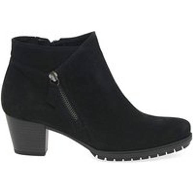Gabor Olivetti Womens Zip Fastening Ankle Boots Colour: Black Nubuck, Size: 3