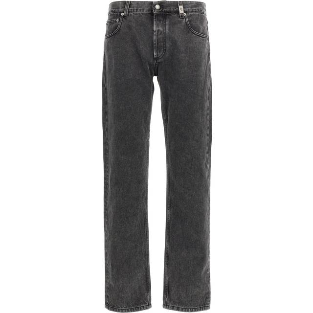Mcqueen-Metal Plate Jeans Nero-Uomo - Black - 48IT