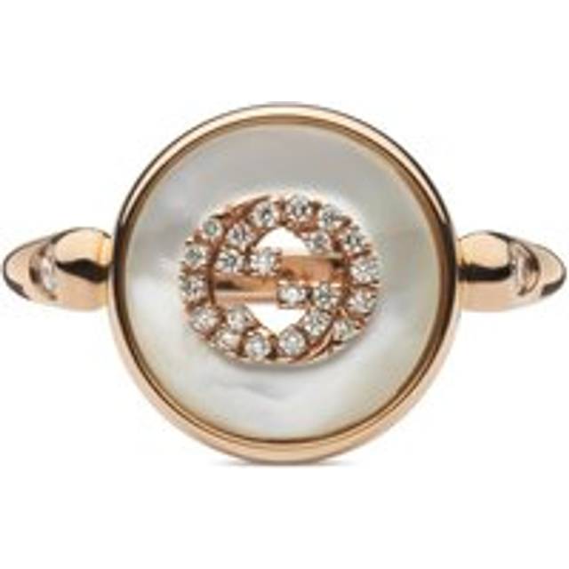 Gucci Interlocking 18ct Rose Gold Diamond Ring