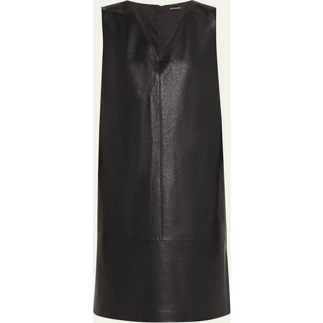 Graylen Sleeveless Vegan Leather Dress - BLACK - 0