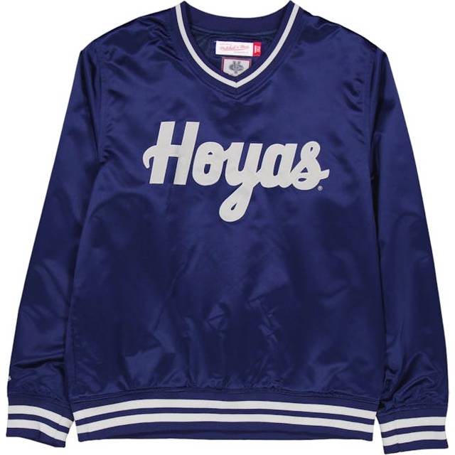 Mitchell & Ness, Sweatshirts, male, Blue, XL, Georgetown Hoyas Satin Jacket