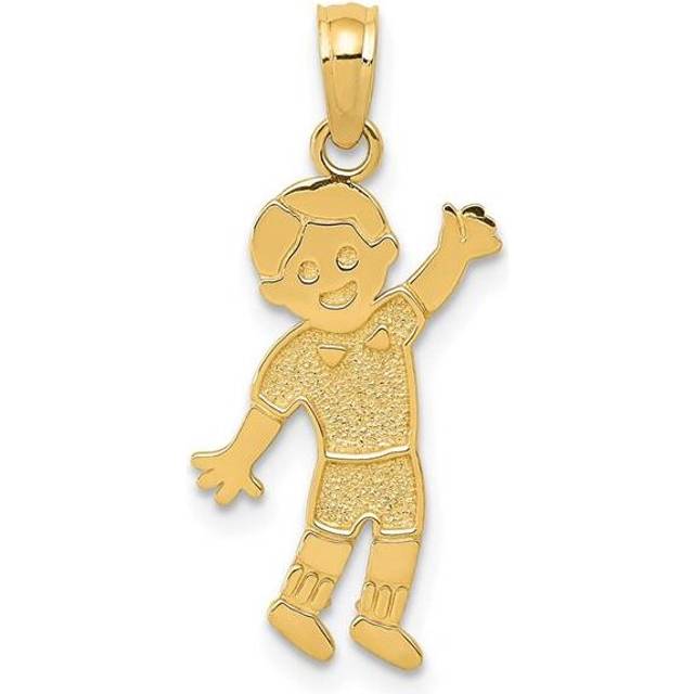 14K Yellow Gold Boy Pendant