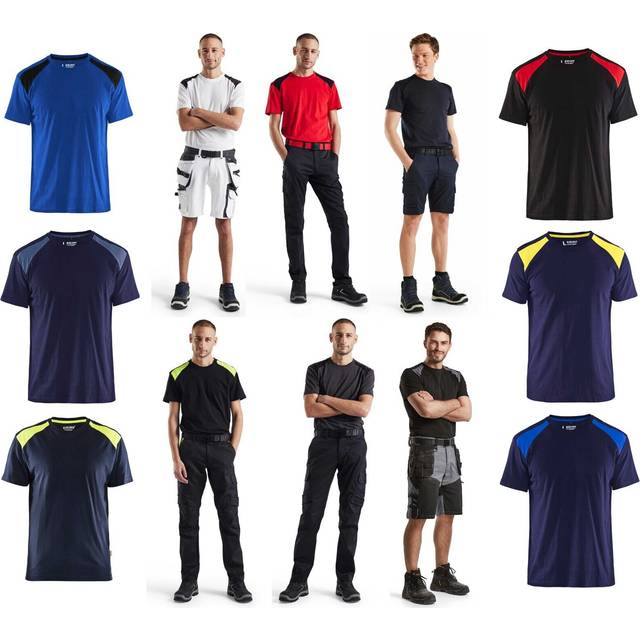 Blaklader Mens T-Shirt 33791042 Black/Grey M Colour: Black/Grey, Size: