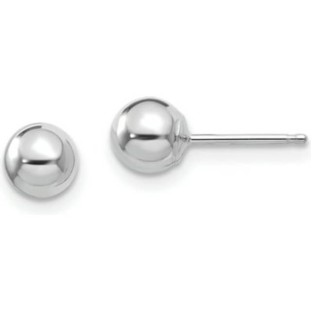 14K White Gold Madi K Polished 5 mm Ball Post Earrings