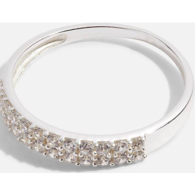 Accessorize Sterling Silver Bling Encrusted Band Ring
