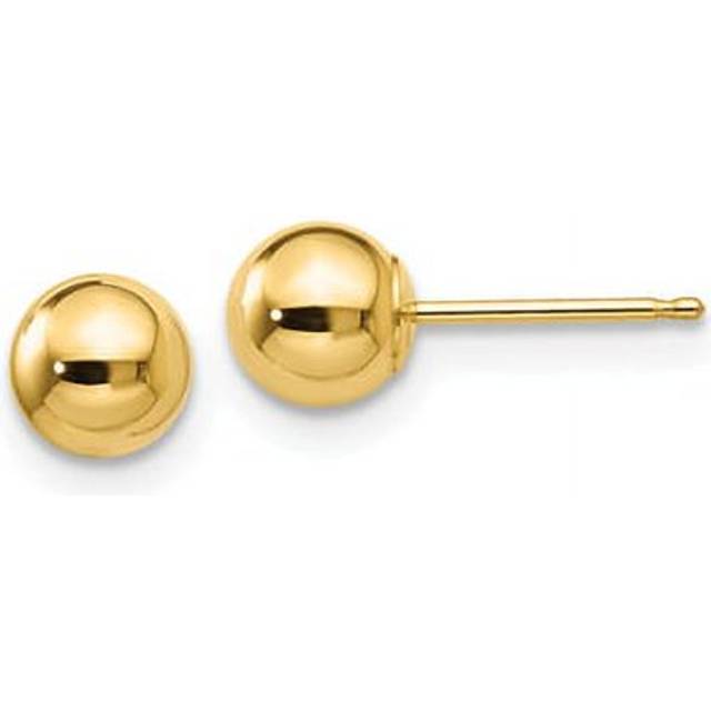 10K Yellow Gold Polished 5 mm Ball Post Earrings