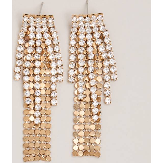 Phase Eight Women's Gold Chainmail Sparkle Drop Earring - One Size