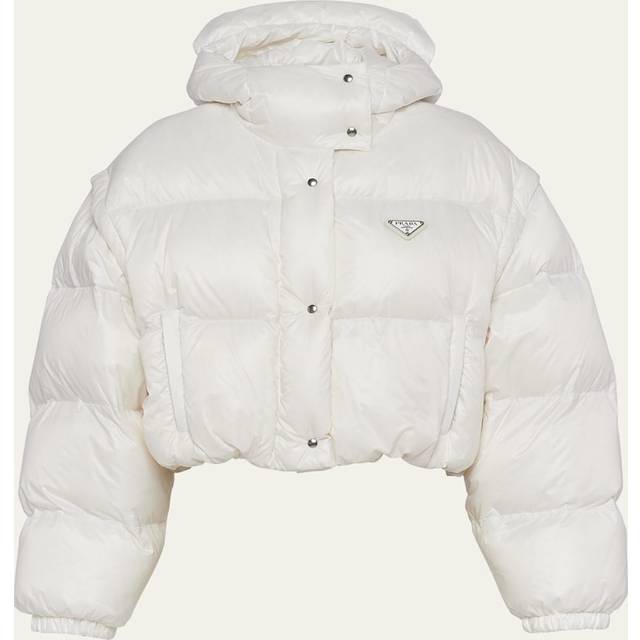 Re-Nylon convertible cropped down jacket