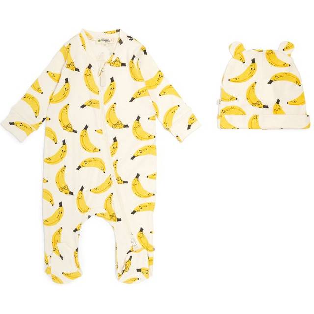The Bonnie Mob Banana All-In-One and Hat Set - Yellow - 0-3 Months