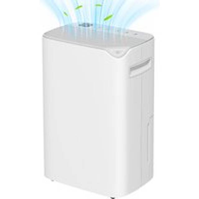 HOMCOM Dehumidifier And Air Purifier 20L/Day w/ Continuous Drainage, 2.5L Water Tank, 24H Timer, Digital Humidity Display Aosom UK