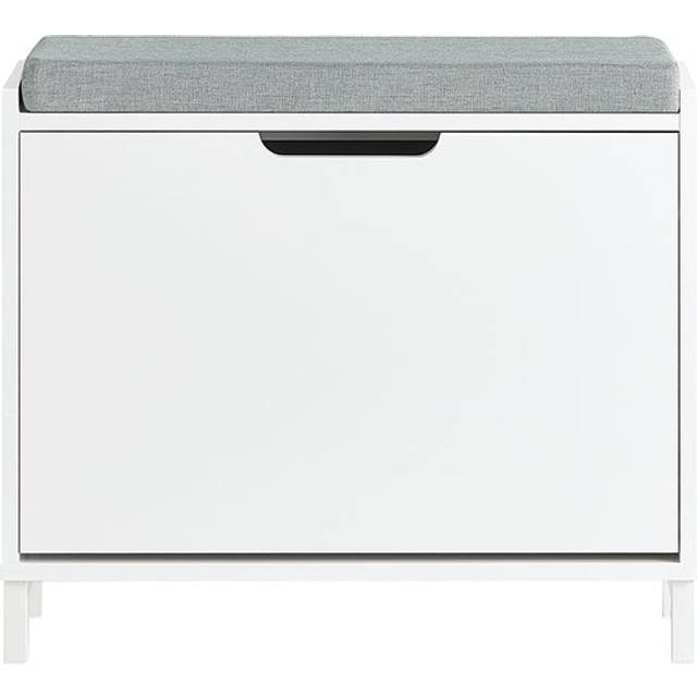 Sobuy - Hallway Shoe Bench Shoe Rack Shoe Cabinet with Seat Cushion,FSR151-K-W