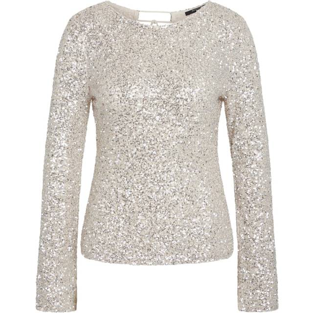 Bruuns Bazaar, Long Sleeve Tops, female, Beige, L, Stylish Blouse