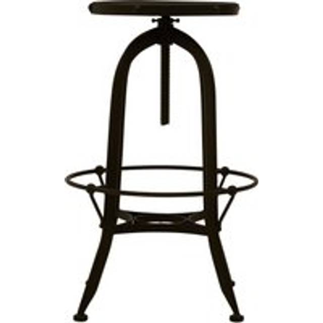 Industrial Styled Black And Green Finish Bar Stool, Durable Counter Seat, Metal Stool With Green Marble - One Size