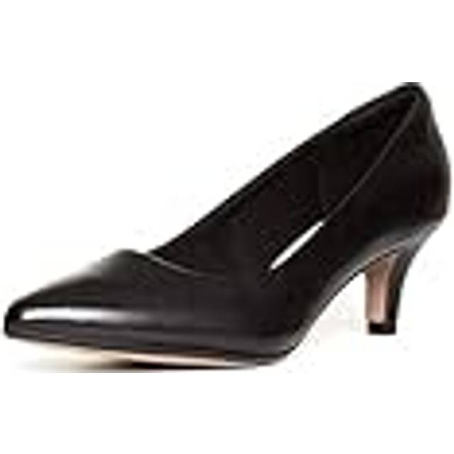 Clarks Linvale Jerica dam Pumps, Svart svart läder, 37 EU