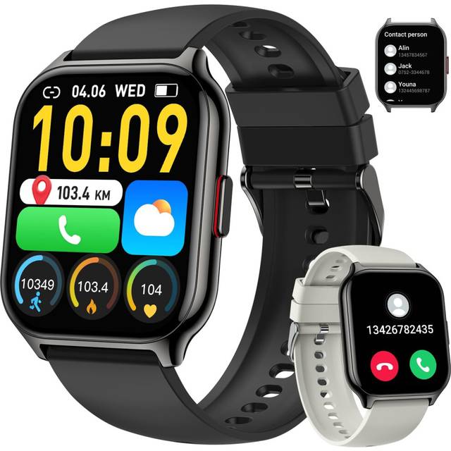 Chronus Smart Watch (Make/Receive Calls) Bluetooth for Android Phone iPhone Outdoor Waterproof Digital Sports Running Watch Health Tracker Heart Rate