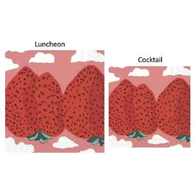 Marimekko Mansikkavuoret Strawberry Rose Napkins