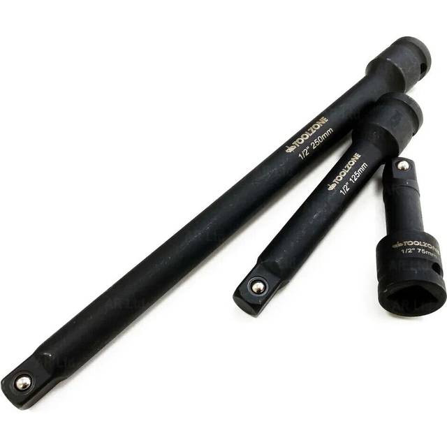 "Impact Socket Extension Bar Set 1/2"" Drive 75mm 125mm 250mm Long Reach Bars Tool"